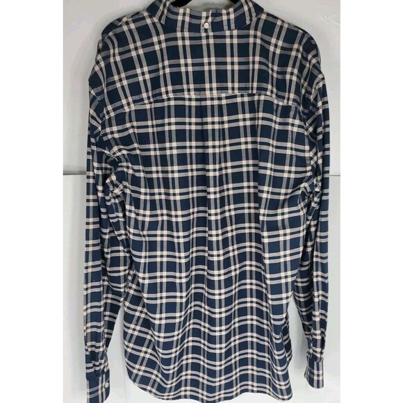 FOUNDRY  CHECKERED‎ PLAID LONG SLEEVE BUTTON Down MENS SHIRT XLT Blue Red - Picture 8 of 9